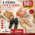4 Pairs Ladies Sandals Bundle – Beauty, Comfort & Style
